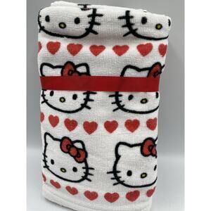 Hello Kitty Valentines Hearts Kitchen Hand Towels 2 Pack Set 16x28 NEW